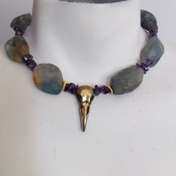 Hand made Jewelry - Amethyst and Flourite necklace